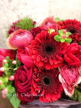 赤い花束｜「フローリストちんかえん」　（兵庫県神戸市中央区の花キューピット加盟店 花屋）のブログ